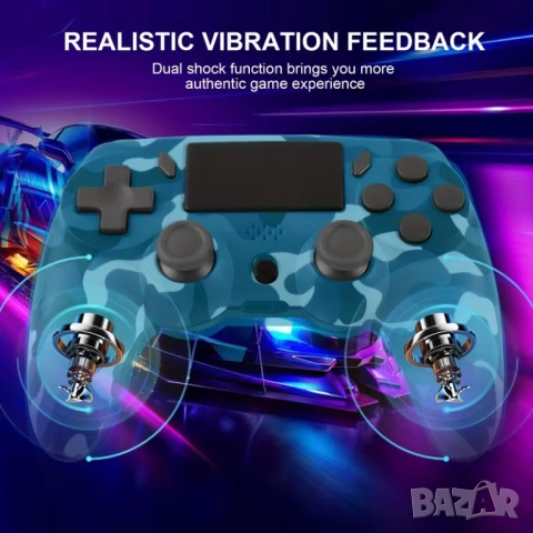  Безжичен Гейм контролер за P4/P3/PC Camouflage Series - Джойстик, снимка 4 - Аксесоари - 52789656