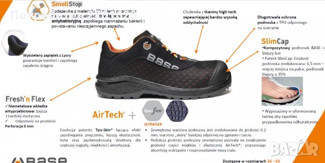 Работни Маратонки, B0878 BKO BE-FIT S1P SRC, от BASE, снимка 5 - Маратонки - 32853850