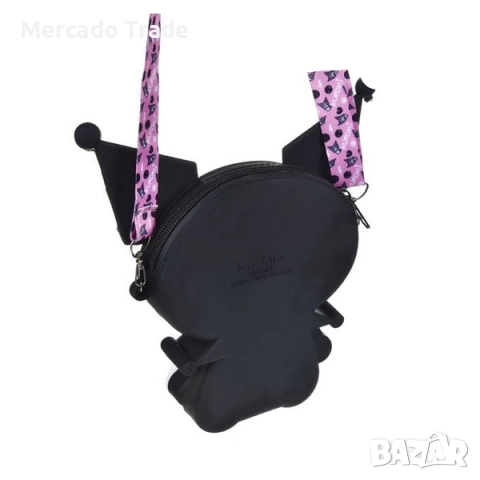 Силиконова чантичка Mercado Trade, За момичета, Черен-Бял, снимка 3 - Раници - 51620541