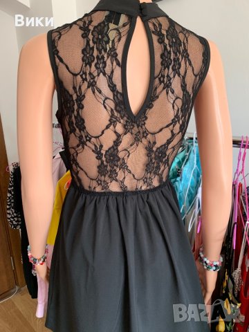 Черна рокля с дантела, снимка 13 - Рокли - 40819493