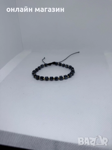 Гривна конец с топчета и хематит, снимка 2 - Гривни - 52274933