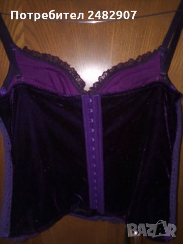 Стилно дамско бюстие в лилаво, снимка 3 - Корсети, бюстиета, топове - 28209451
