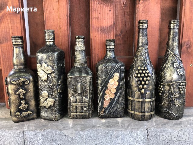 Декорирани бутилки, снимка 3 - Декорация за дома - 43789714