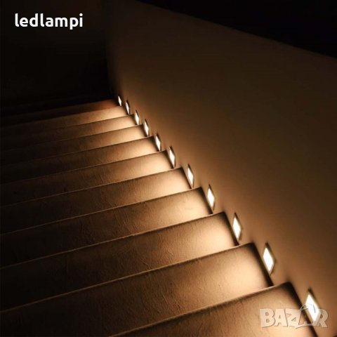 LED Осветление за стъпала 5W Топло Бяла Светлина 84x84x50, снимка 7 - Външни лампи - 43504515