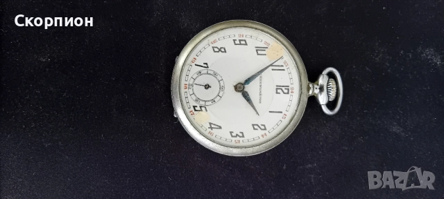 Швейцарски джобен часовник - Chronometre ARGENTAN CHROME, снимка 13 - Джобни - 51453087