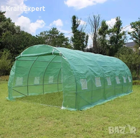 Тунелна оранжерия с 2 врати и 12 прозореца – 600х300х200 см. / Парник