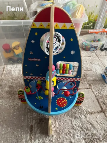 Образователна дървена ракета, снимка 2 - Образователни игри - 49801082