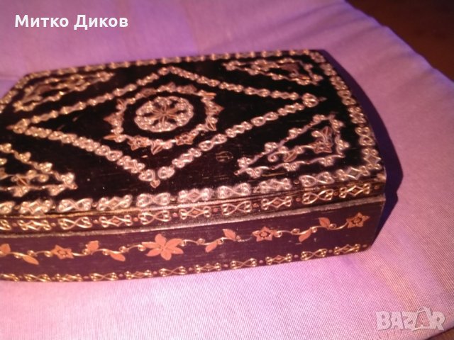 Дървена кутия с медни нишки 205х132х50мм, снимка 7 - Декорация за дома - 27616906