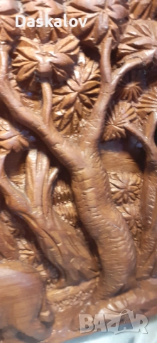 Продавам картина дърворезба -слончета!, снимка 4 - Картини - 51709773