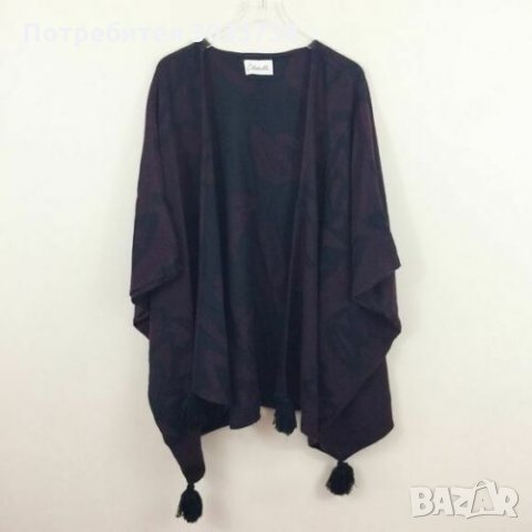 Cleobella Отворена Жилетка Наметало с Пискюли, снимка 3 - Жилетки - 32435359