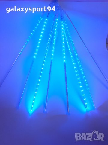 LED Пръчки 50см Бял/син Падащ Сняг 8 пръчки с опция снаждане до 8комплекта