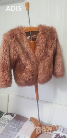 Еко кожух Италия  късо дамско палто с косми , снимка 5 - Якета - 38167279