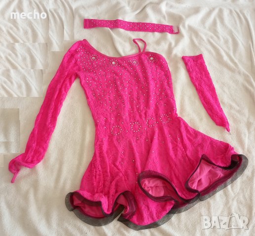 Дантелена розова рокля за танци или повод