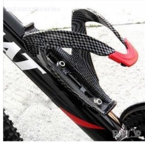 Държач за бутилка за велосипед ефект карбон AG512, #1000052449, снимка 1