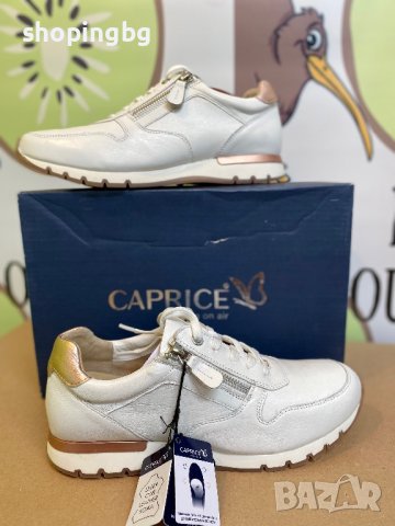 Дамски обувки Caprice White Rose Gold Естествена кожа, снимка 1 - Дамски ежедневни обувки - 40193029