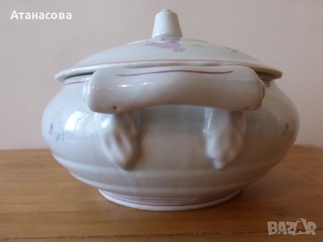 Супник Барок български порцелан Коста Йорданов Видин 1970 г, снимка 10 - Други - 43905432