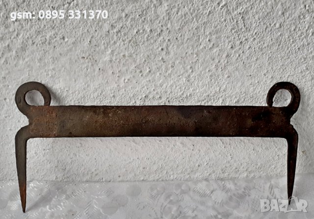 Стъргало за чистене на обувки, антика, ковано желязо и събувалка за ботуши/обувки