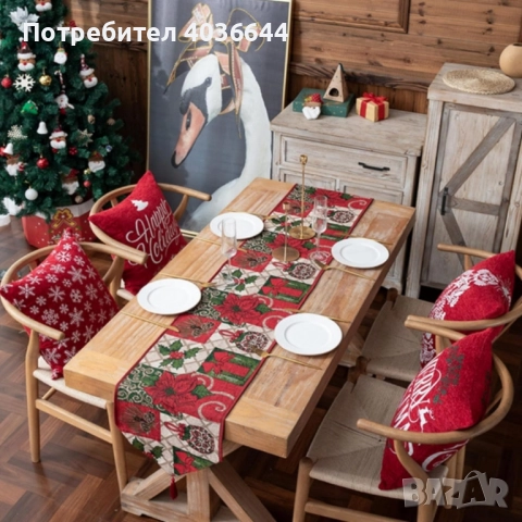 Коледна покривка за маса - идеалната празнична декорация, снимка 3 - Декорация за дома - 52448743