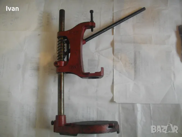 WOLF НЕМСКА ФРГ ПРОФЕСИОНАЛНА СТОЙКА ЗА БОРМАШИНА МАСИВНО ЖЕЛЯЗО ЧУГУН старо качество 10кг/ход 80мм, снимка 12 - Бормашини - 48253355