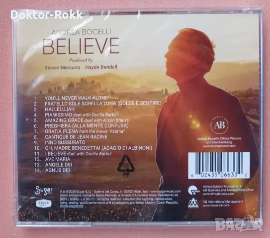 Andrea Bocelli – Believe – CD, 2020, снимка 2 - CD дискове - 48201842