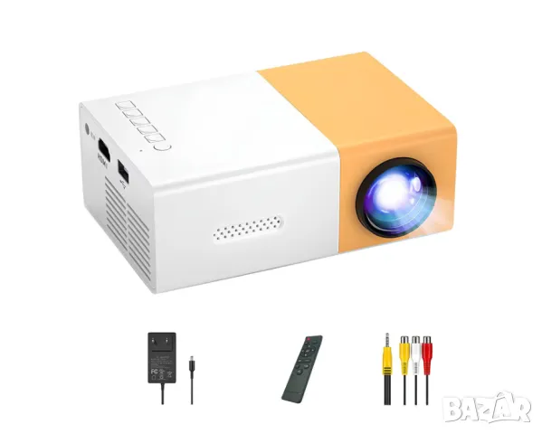 🎬 Мини Проектор Full HD / Преносим / За домашно кино и подарък – Нов, снимка 1