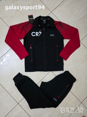 Детски Анцуг Роналдо Черно Червен CR7 New от 9 до 16г : 140 до 176см