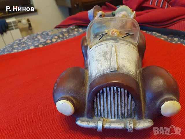 керамична фигурка автомобил на пикник UK 60те години, снимка 4 - Антикварни и старинни предмети - 43136046