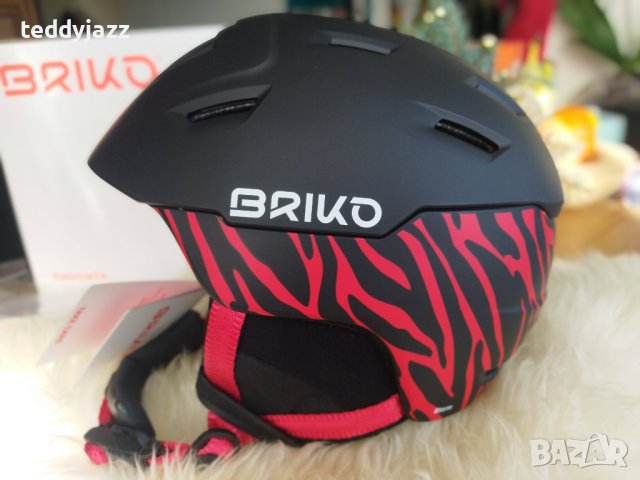 Ски ,сноуборд каска Briko Storm 2.0 black matt-red zebra M/L 56-58, снимка 5 - Зимни спортове - 43250954