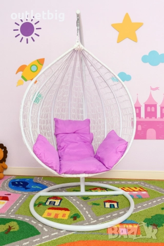 Люлка градинска висяща люлка тип гнездо,яйце–Промоция!, снимка 5 - Градински мебели, декорация  - 52224457