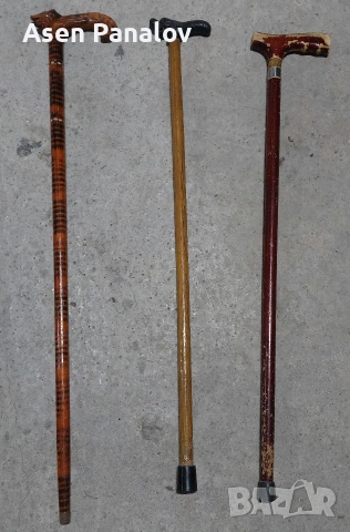 Стар дървен бастун  90см