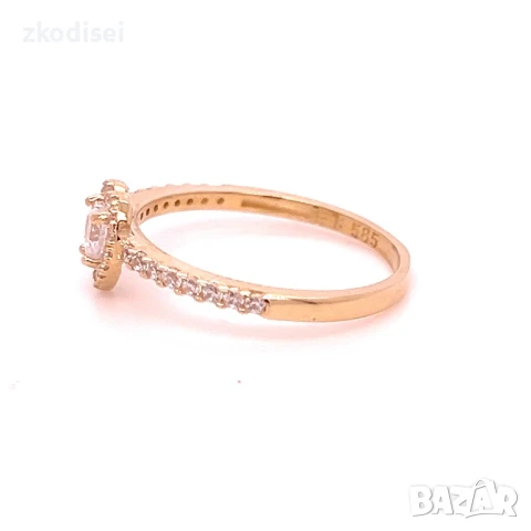 Златен дамски пръстен 1,90гр. 14кр. проба:585 размер:55 модел:32177-2, снимка 3 - Пръстени - 50795007