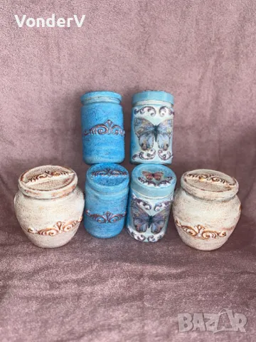 Комплекти за Подарък Стъклени бурканчета за сладки подправки бисквитки Декорирани, снимка 7 - Други - 49963243
