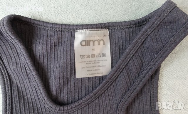 Aim'n S/M черен спортен асиметричен топ/бюстие, снимка 9 - Корсети, бюстиета, топове - 43892827