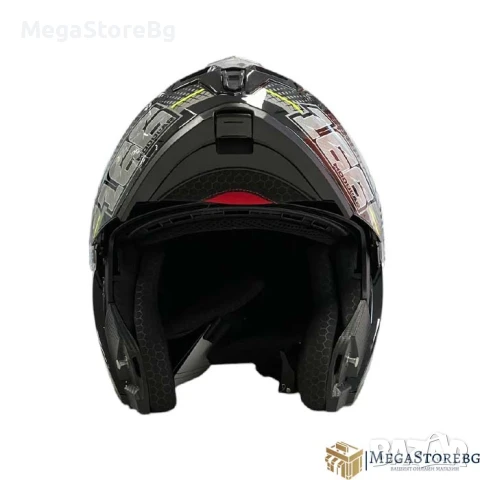 Модуларна Каска 166 - Размер S, M, L, XL - Черно/Неон, снимка 2 - Аксесоари и консумативи - 50720054