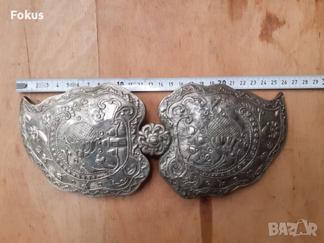 Голяма стара автентична възрожденска пафта пафти чапрази, снимка 5 - Антикварни и старинни предмети - 52041710