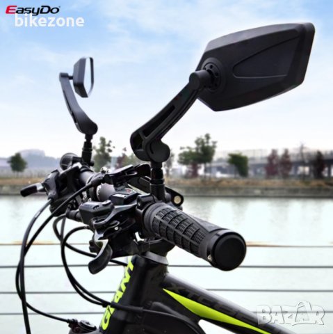 Комплект Ляво И Дясно Странично Огледало За Велосипед С Широк Образ И Здрава Стойка, снимка 2 - Аксесоари за велосипеди - 37541977