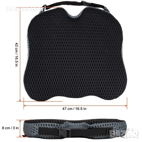 Ергономична седалка с мемори пяна и 3D мрежа – за офис, дом, автомобил, снимка 6 - Аксесоари и консумативи - 53057239