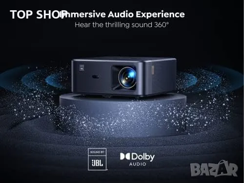 Нов проектор за домашни филми с 7000+ приложения Телевизионен ключ, снимка 2 - Плейъри, домашно кино, прожектори - 49927076