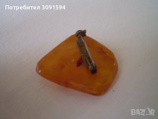 РУСКА КЕХЛИБАР БРОШКА ВИНТИДЖ БИЖУ 100% НАТУРАЛЕН БАЛТИЙСКИ КЕХЛИБАР, снимка 2 - Антикварни и старинни предмети - 40257678