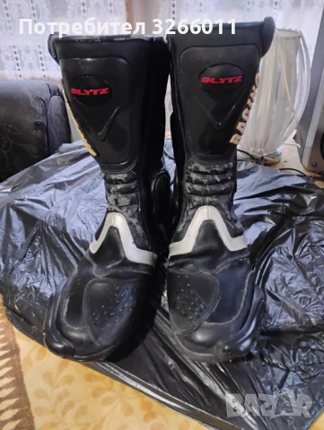 Кожени мото ботуши 