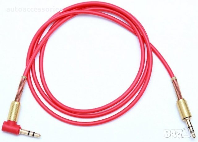 3000047825 AUX кабел, 3.5мм мъжко + 3.5мм мъжко, ъглов,
