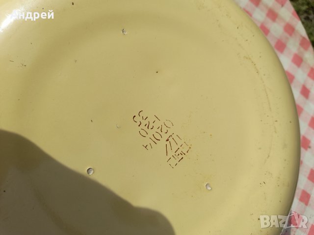 Стар емайлиран леген #4, снимка 5 - Антикварни и старинни предмети - 33030007