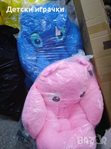 Стич плюшено детско кресло, син/розов, Stitch and Lilo, снимка 2 - Плюшени играчки - 53039766