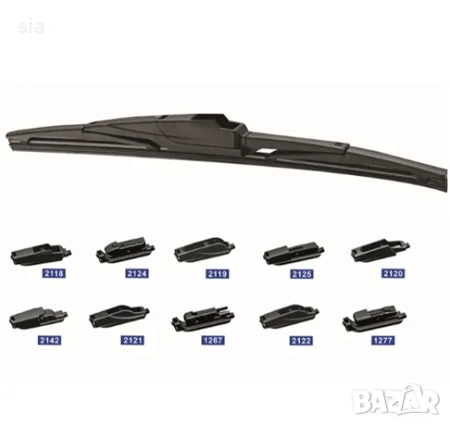 Задна чистачка+ накрайници, 27,5см, Чистачка банан, универсална- 11", снимка 2 - Аксесоари и консумативи - 50285671