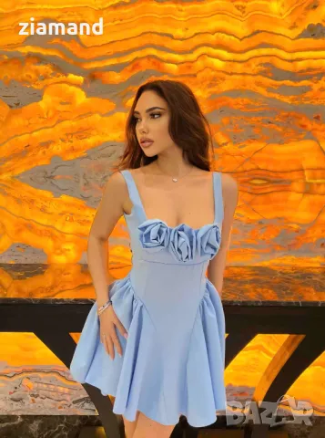 Бонбонеста рокля рози синя, снимка 1