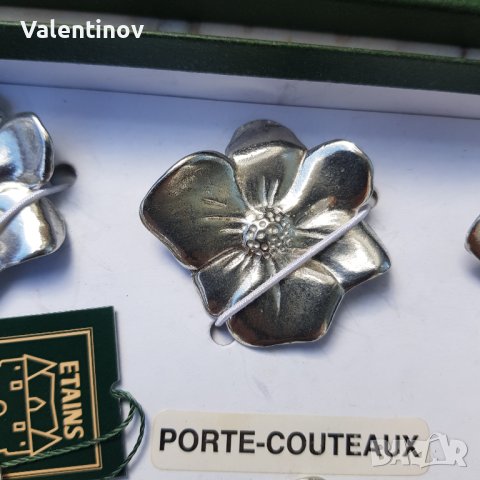 Комплект от 6 старинни поставки за ножове- Франция , снимка 4 - Прибори за хранене, готвене и сервиране - 43141266