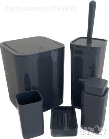 КОМПЛЕКТ ЗА БАНЯ 5 ЧАСТИ  - BLACK, снимка 3 - Душ кабини и вани - 43537256