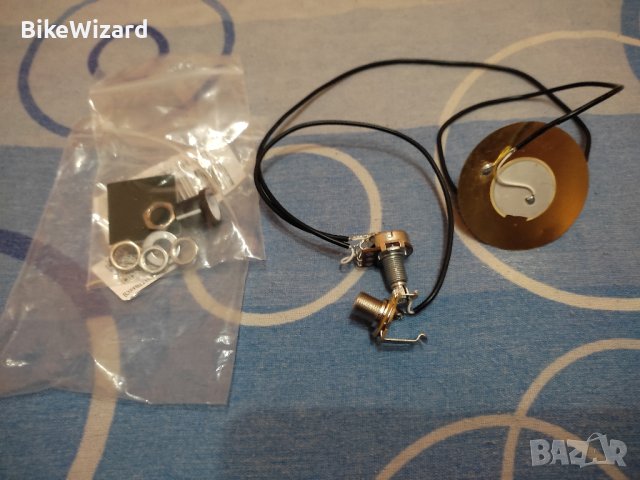 Alomejor Пикап Piezo 50 см метален и пиезоелектричен керамичен сензор за китара Мандолина Цигулка 