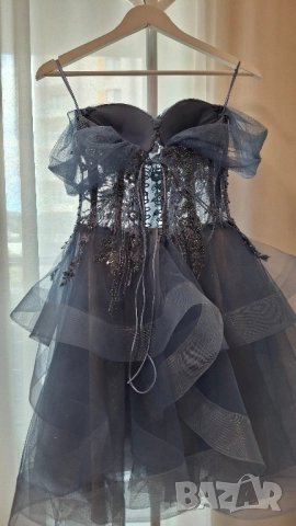 Синя рокля цвят деним размер S, снимка 7 - Рокли - 51711125