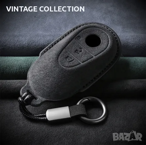 Алкантара Кейс За Ключ Mercedes AMG, S-Class, C-Class, CLA, CLE, GLC, GLK, GLB, GLS, W212, W223, снимка 3 - Аксесоари и консумативи - 47479264